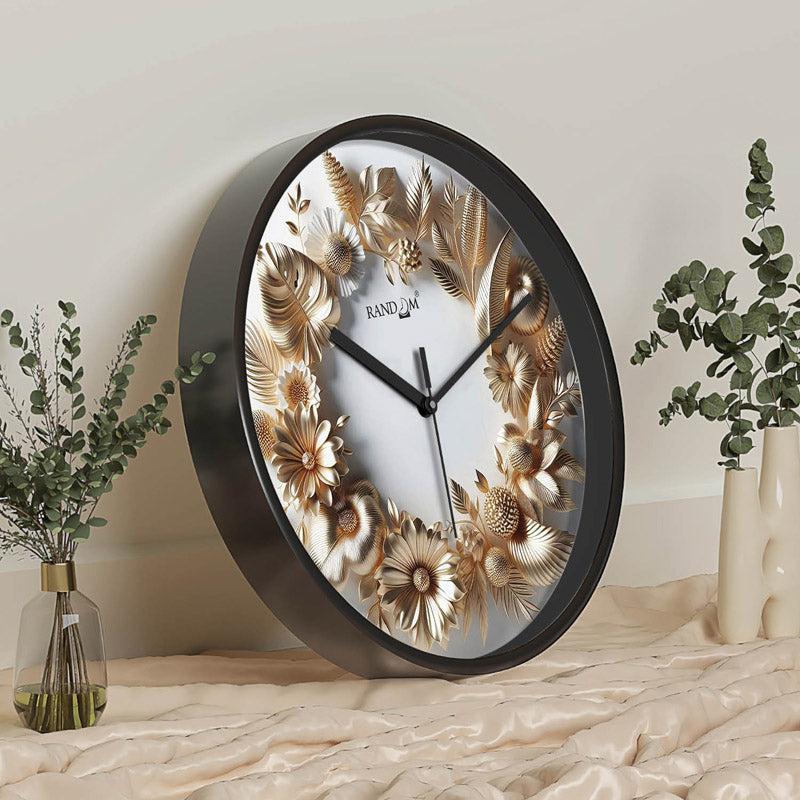 Buy Goldo Bloom Wall Clock Wall Clock from Vaaree