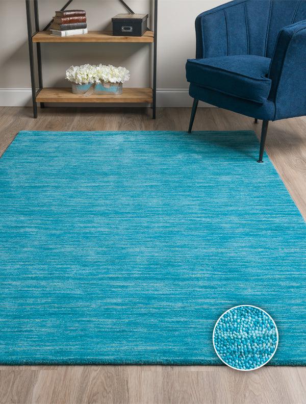 Buy Aylin Hand Woven Rug - Blue Rugs from Vaaree