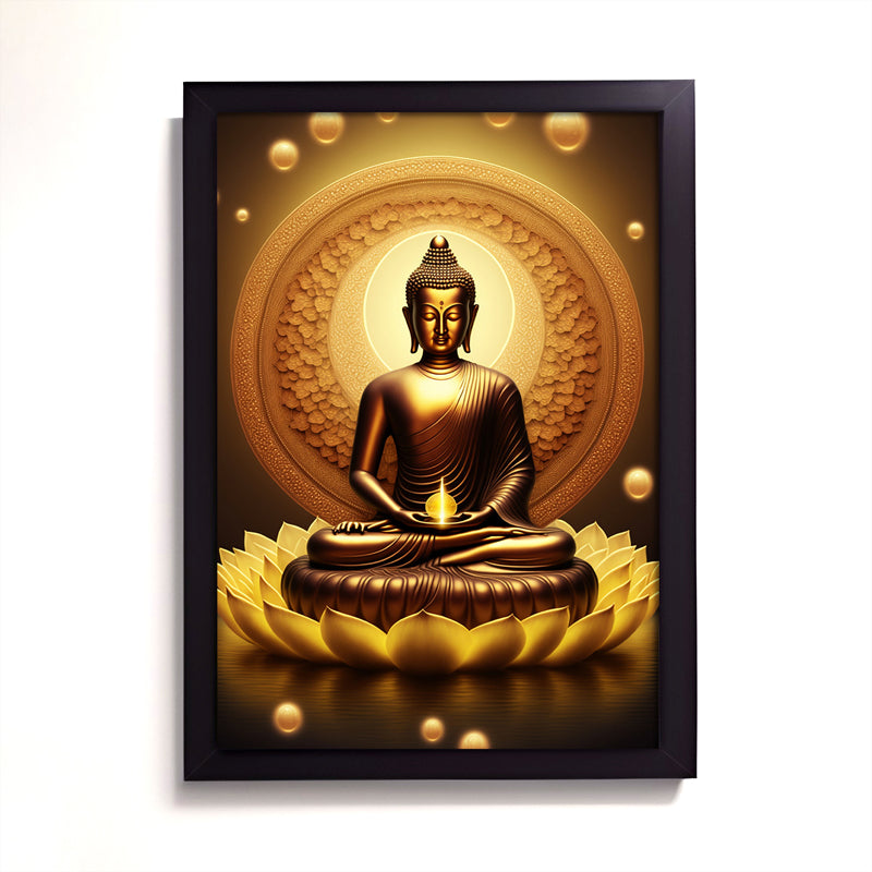 Buy Golden Serene Buddha Wall Art Wall Art & Paintings from Vaaree