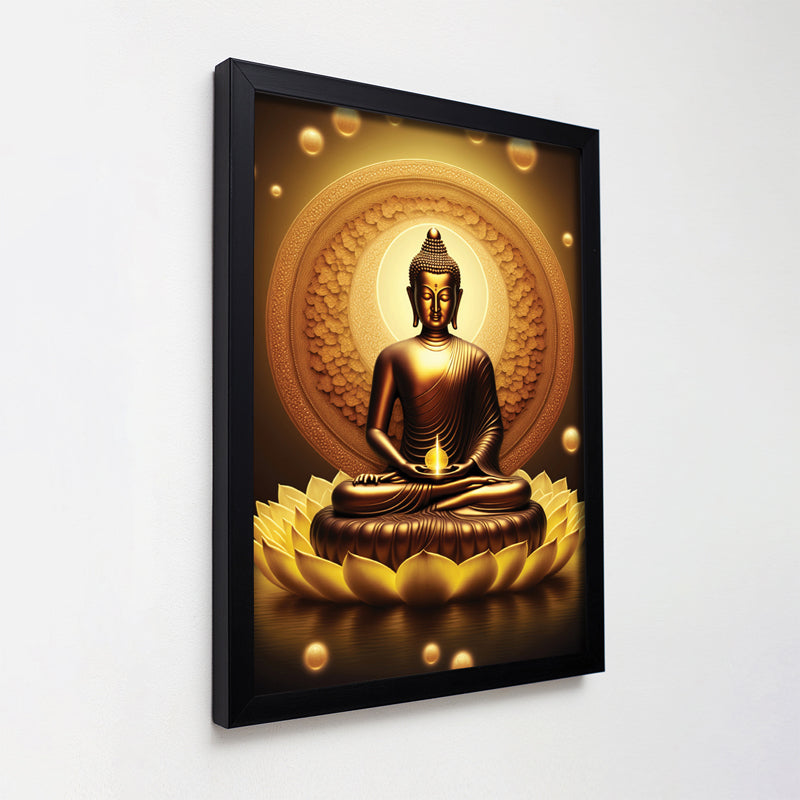 Buy Golden Serene Buddha Wall Art Wall Art & Paintings from Vaaree