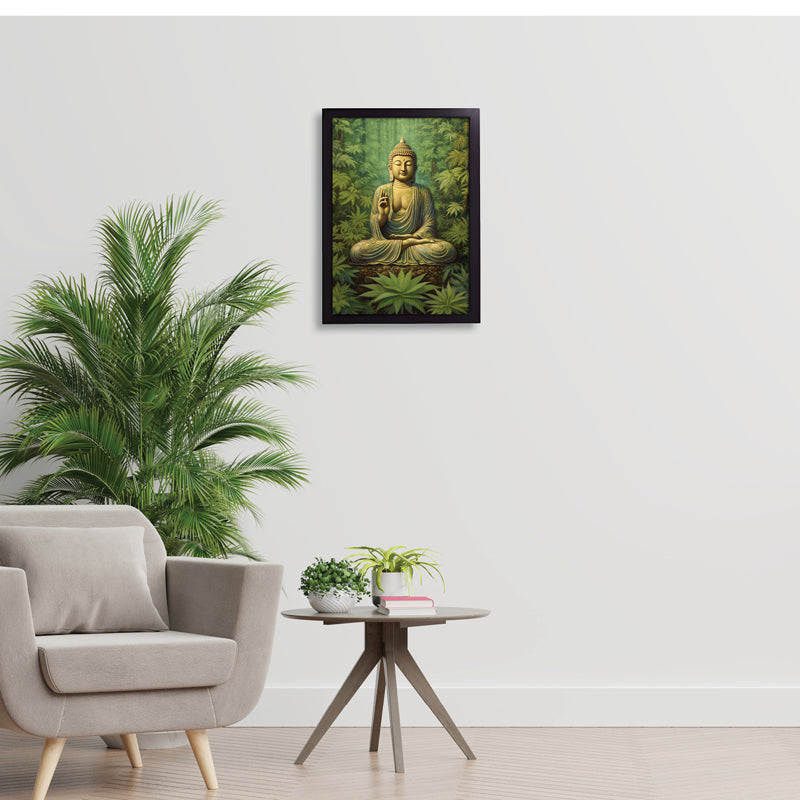 Buy Meditating Buddha Jungle Wall Art Wall Art & Paintings from Vaaree