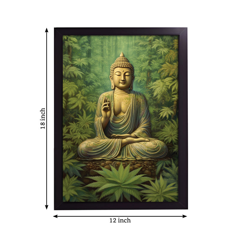 Buy Meditating Buddha Jungle Wall Art Wall Art & Paintings from Vaaree