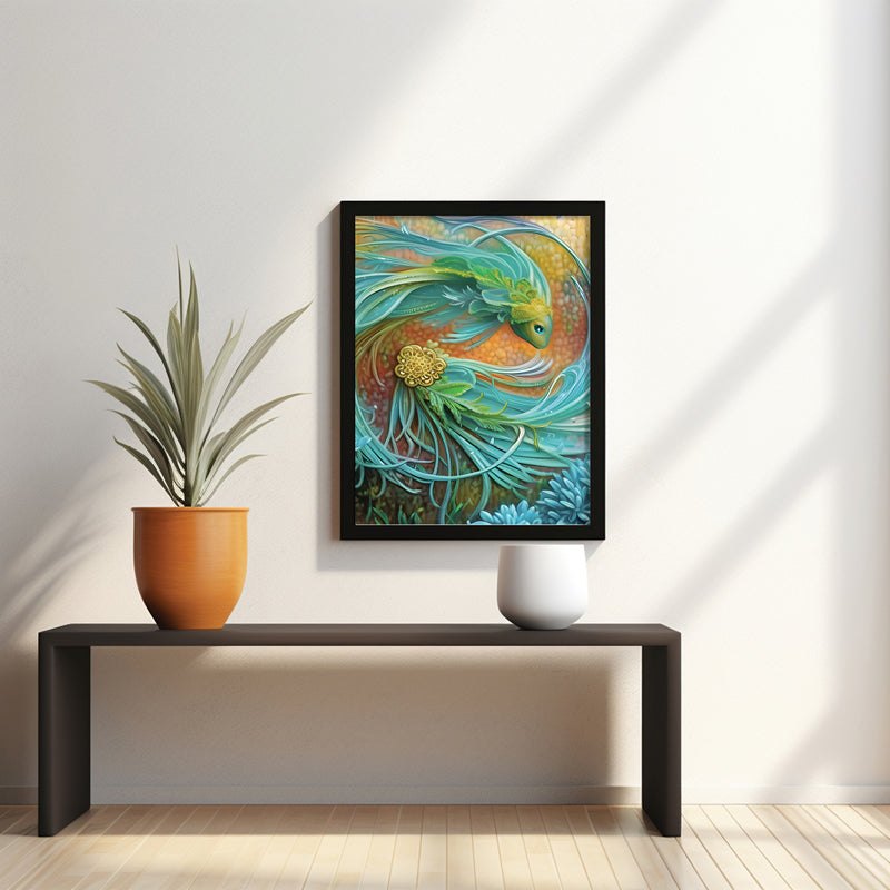 Buy Turquoise Fins Wall Art Wall Art & Paintings from Vaaree