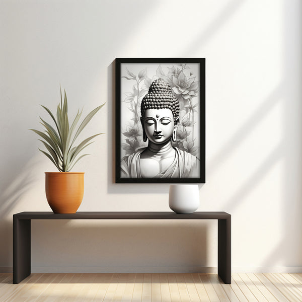 Buy Sublime Tranquility Buddha Wall Painting Wall Art & Paintings from Vaaree