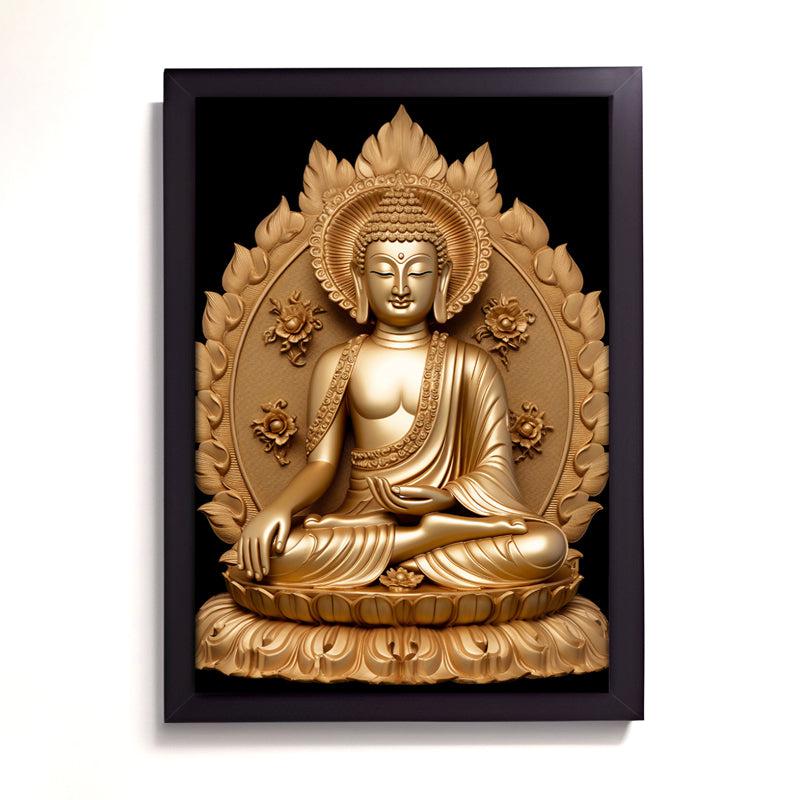 Buy Nirvana's Gaze Buddha Wall Painting Wall Art & Paintings from Vaaree