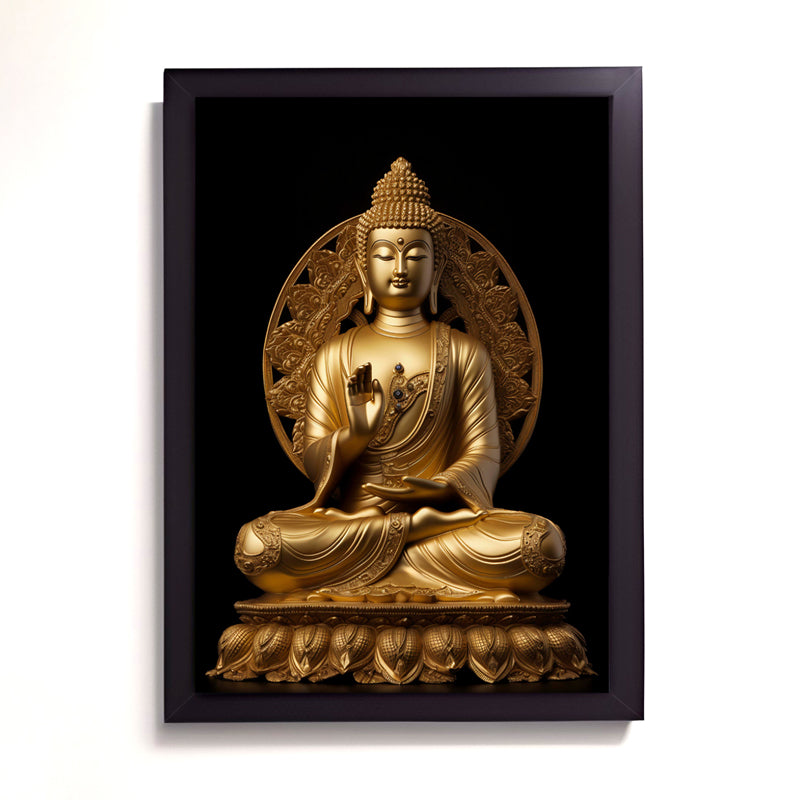 Buy Sacred Contemplation Buddha Wall Painting Wall Art & Paintings from Vaaree