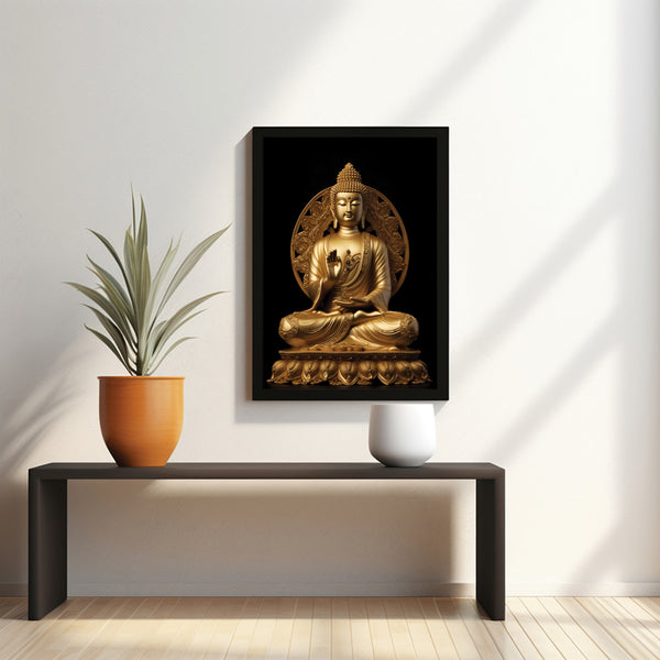 Buy Sacred Contemplation Buddha Wall Painting Wall Art & Paintings from Vaaree