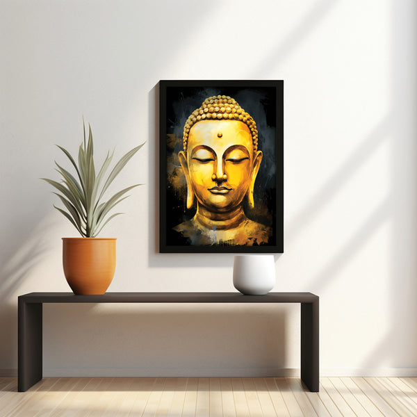 Buy Omniscient Peace Buddha Wall Painting Wall Art & Paintings from Vaaree