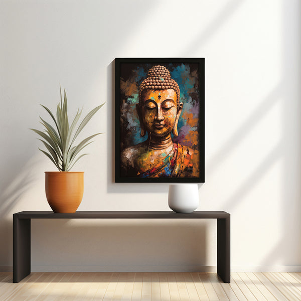 Buy Reverie Halo Buddha Wall Painting Wall Art & Paintings from Vaaree