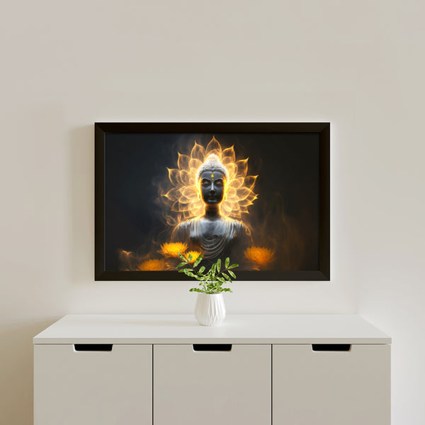 Buy Enlightenment Halo Buddha Wall Painting Wall Art & Paintings from Vaaree