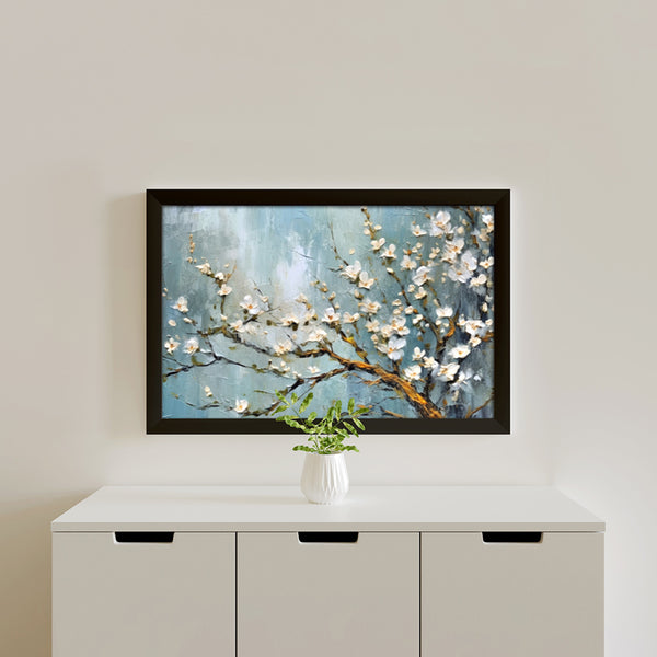 Buy Snowy Blooms Wall Painting Wall Art & Paintings from Vaaree