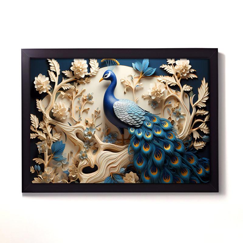 Buy Peacock Prime Wall Painting Wall Art & Paintings from Vaaree