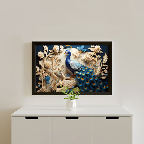 Buy Peacock Prime Wall Painting Wall Art & Paintings from Vaaree