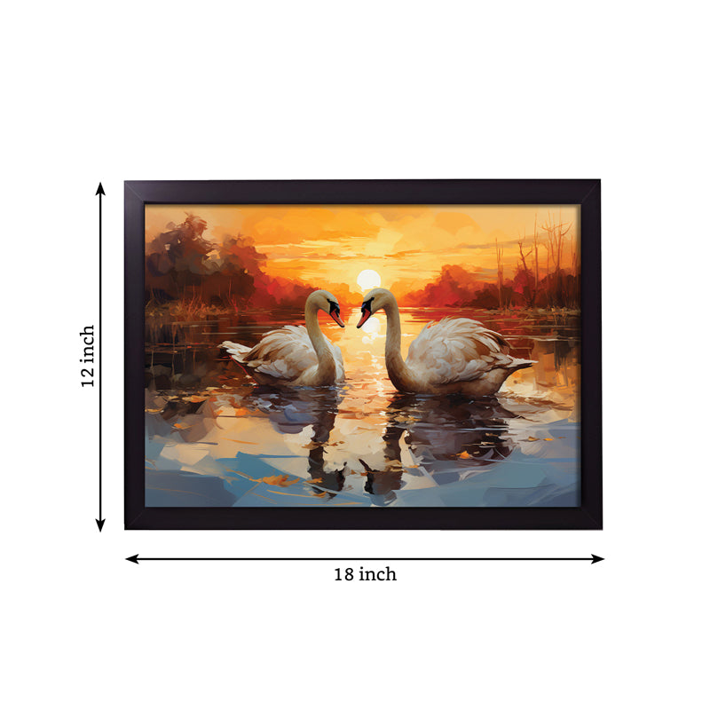 Buy Hearty Swan Wall Painting Wall Art & Paintings from Vaaree