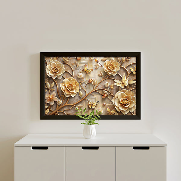 Buy Peony Plume Wall Painting Wall Art & Paintings from Vaaree