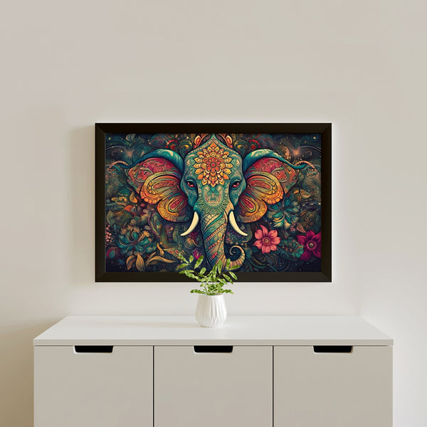 Buy Ethnic Gaja Mural Wall Painting Wall Art & Paintings from Vaaree