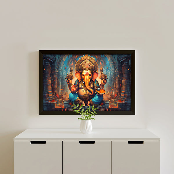 Buy Vakrathund Spiritual Wall Painting Wall Art & Paintings from Vaaree