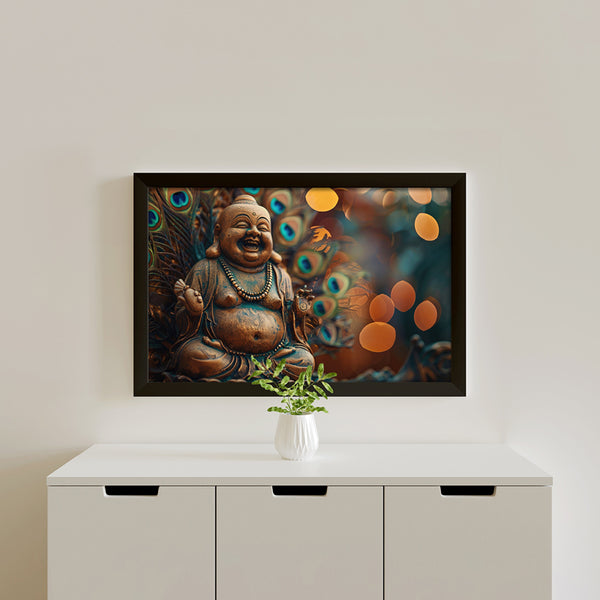 Buy Mayoora Laughing Buddha Wall Painting Wall Art & Paintings from Vaaree