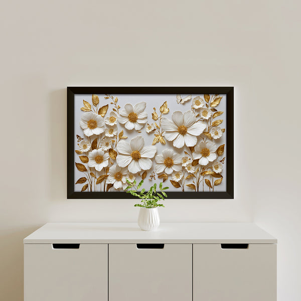 Buy Daisy Realm Floral Wall Painting Wall Art & Paintings from Vaaree