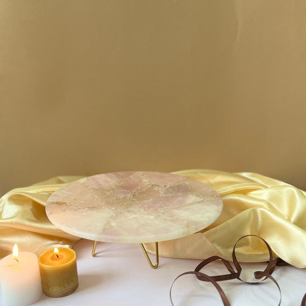 Cake Stand - Nartha Rose Quartz Cake Stand