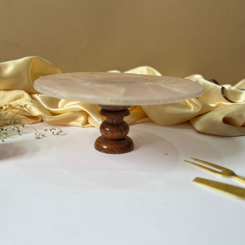 Buy Eartha Rose Quartz Cake Stand Cake Stand from Vaaree