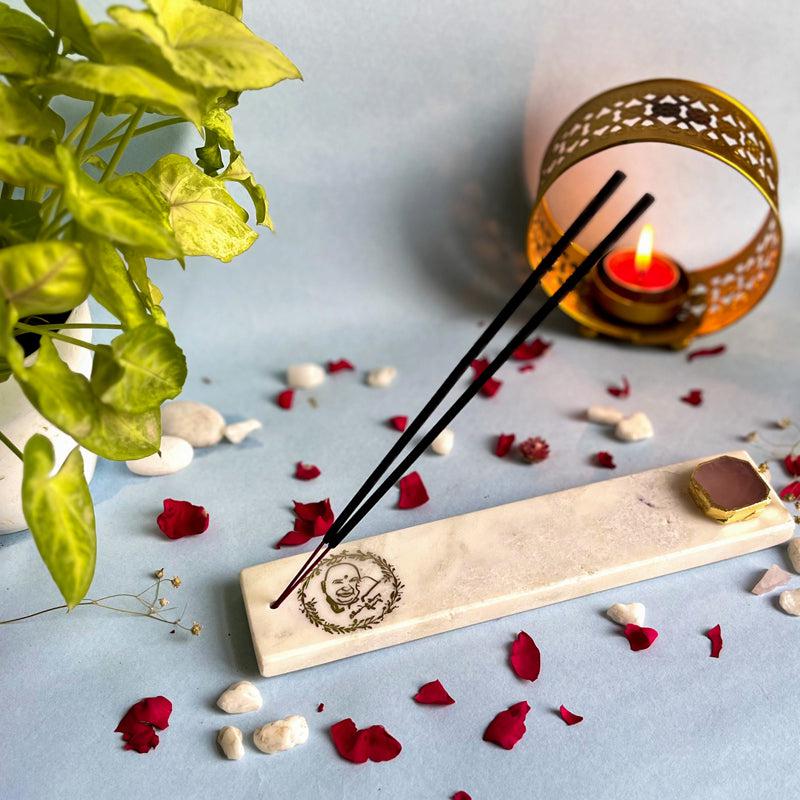 Buy Guru ji Incense Holder Rose Quatrz Plating - Pink Incense Holders from Vaaree