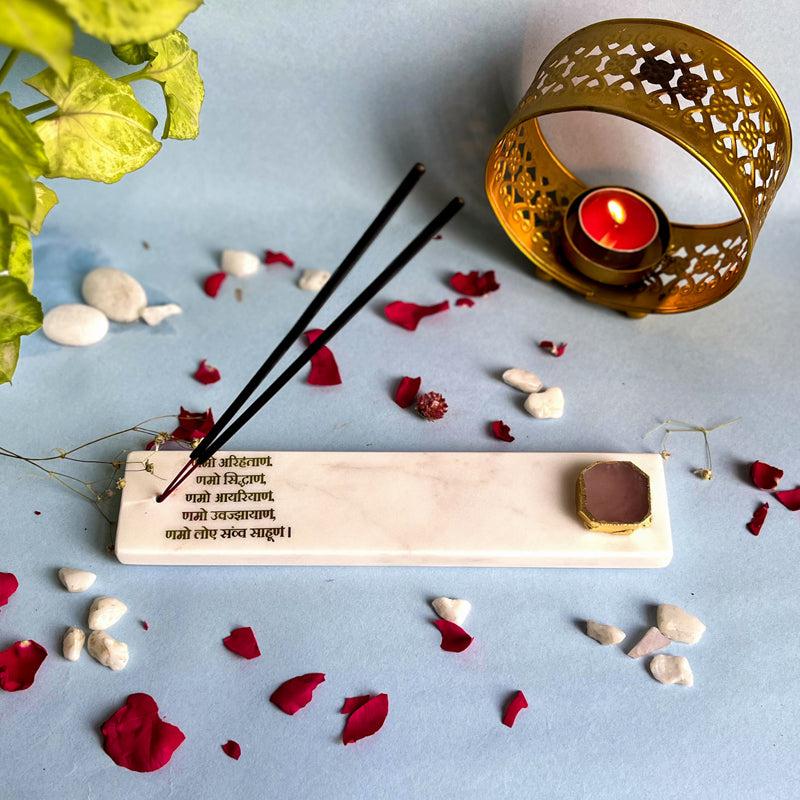 Buy Namokar Incense Holder With Rose Quatrz Plating - Pink Incense Holders from Vaaree