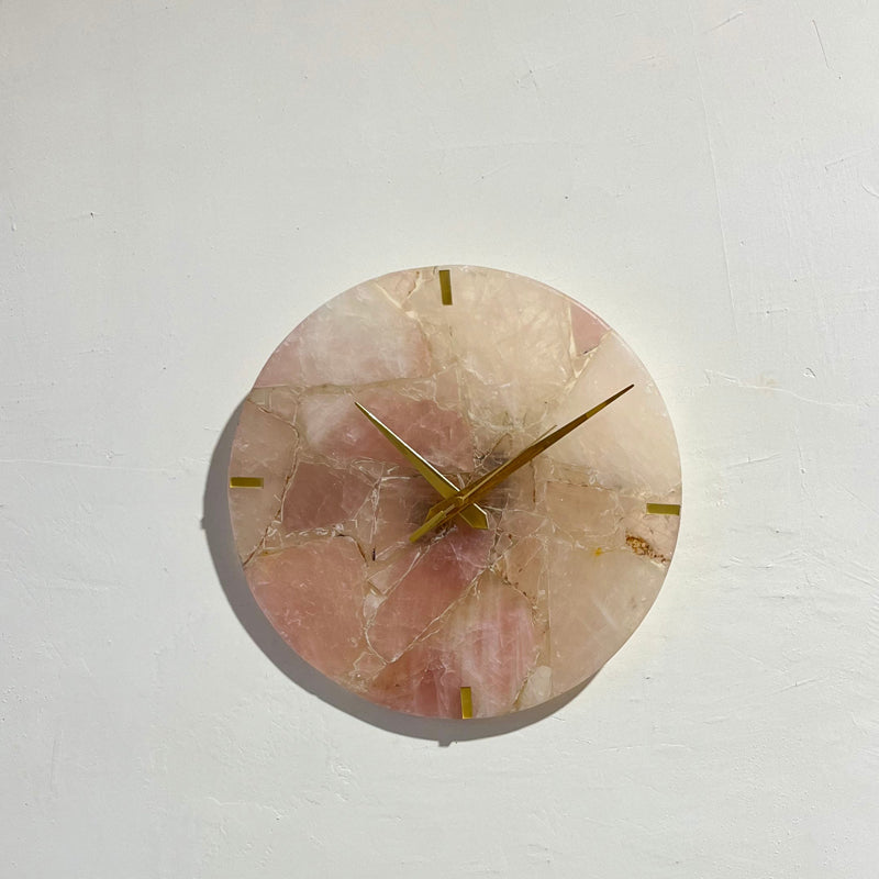 Wall Clock - Obelia Handcrafted Agate Wall Clock - Brown