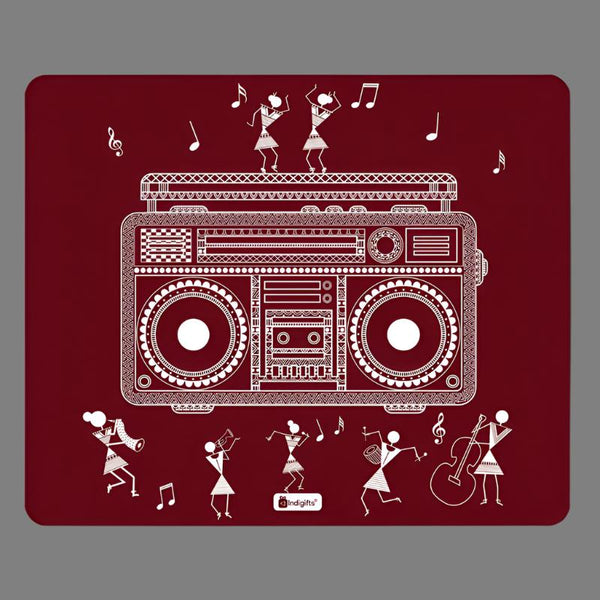 Buy Warli Radio Mouse Pad - Red Mouse Pad from Vaaree