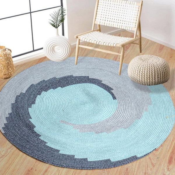 Marine Wave Round Rug