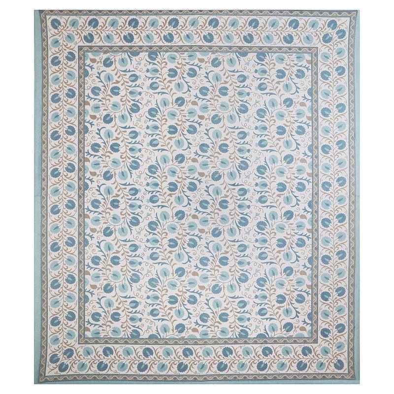 Buy Everett Floral Bedsheet - Blue Bedsheets from Vaaree