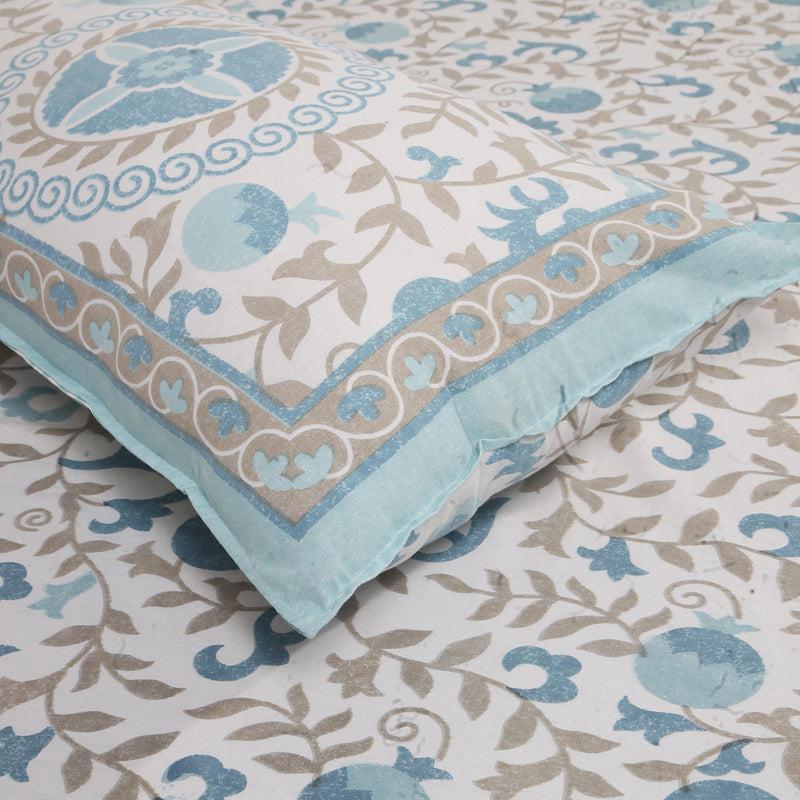 Buy Imani Floral Bedsheet - Blue Bedsheets from Vaaree