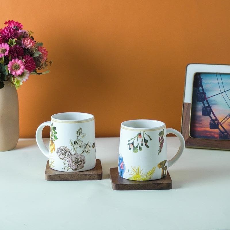 Buy Fraunces Floral Mug - Set Of Two at Vaaree online | Beautiful Mug & Tea Cup to choose from