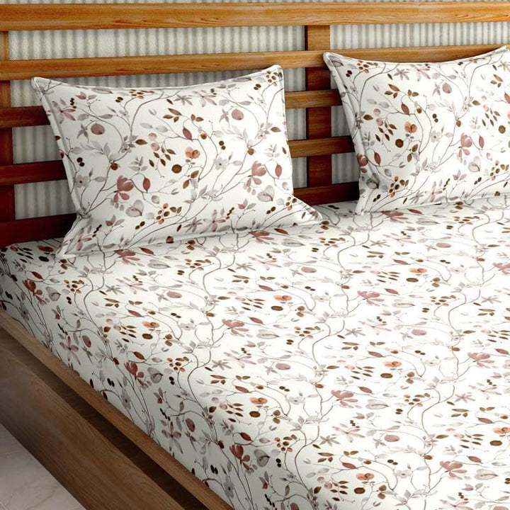 Buy Rosey Retreat Bedsheet - Brown at Vaaree online | Beautiful Bedsheets to choose from