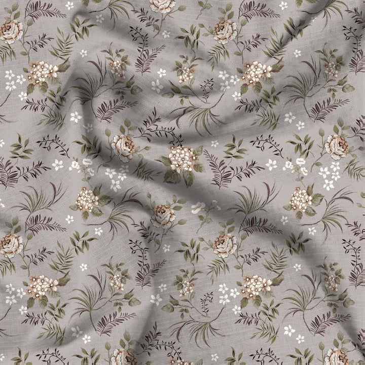 Buy Floral Whisper Bedsheet - Grey at Vaaree online | Beautiful Bedsheets to choose from