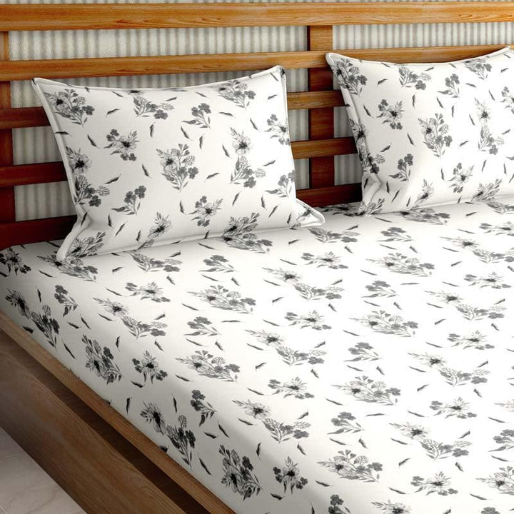 Buy Bloomin' Bliss Bedsheet - Grey at Vaaree online | Beautiful Bedsheets to choose from