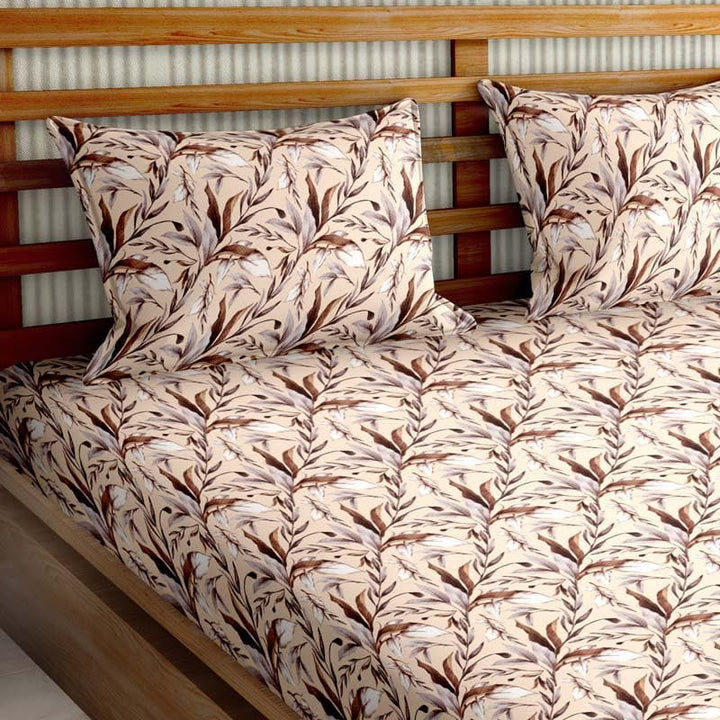 Buy Floral Mosaic Bedsheet - Brown at Vaaree online | Beautiful Bedsheets to choose from