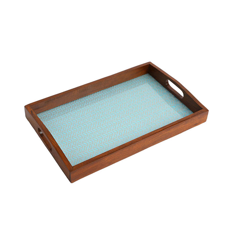 Buy Alma Ethnic Serving Tray - Blue Serving Tray from Vaaree