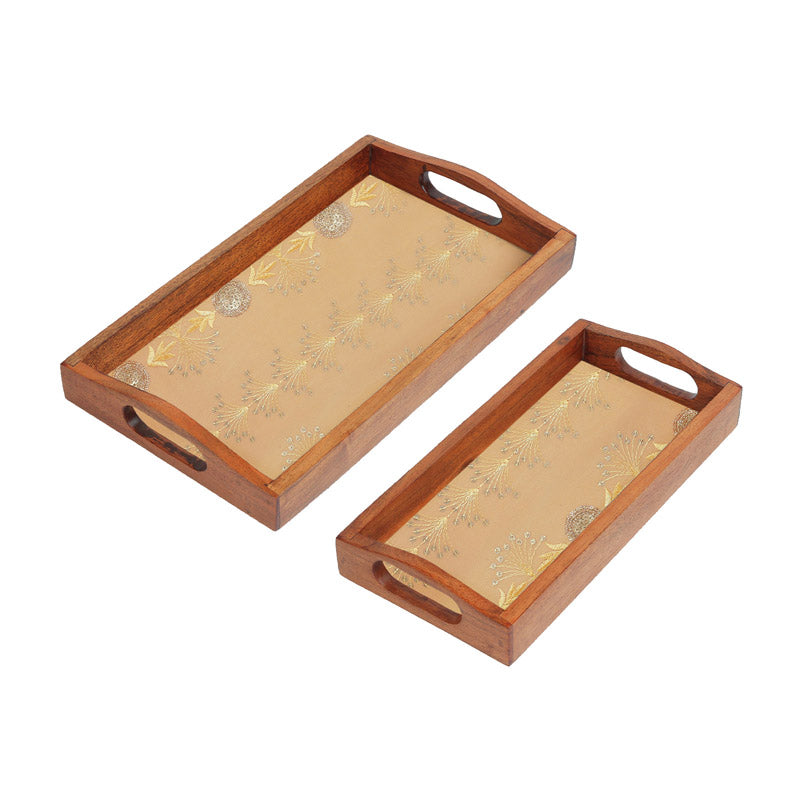 Buy Dola ethnic Serving Tray - Set Of Two Serving Tray from Vaaree