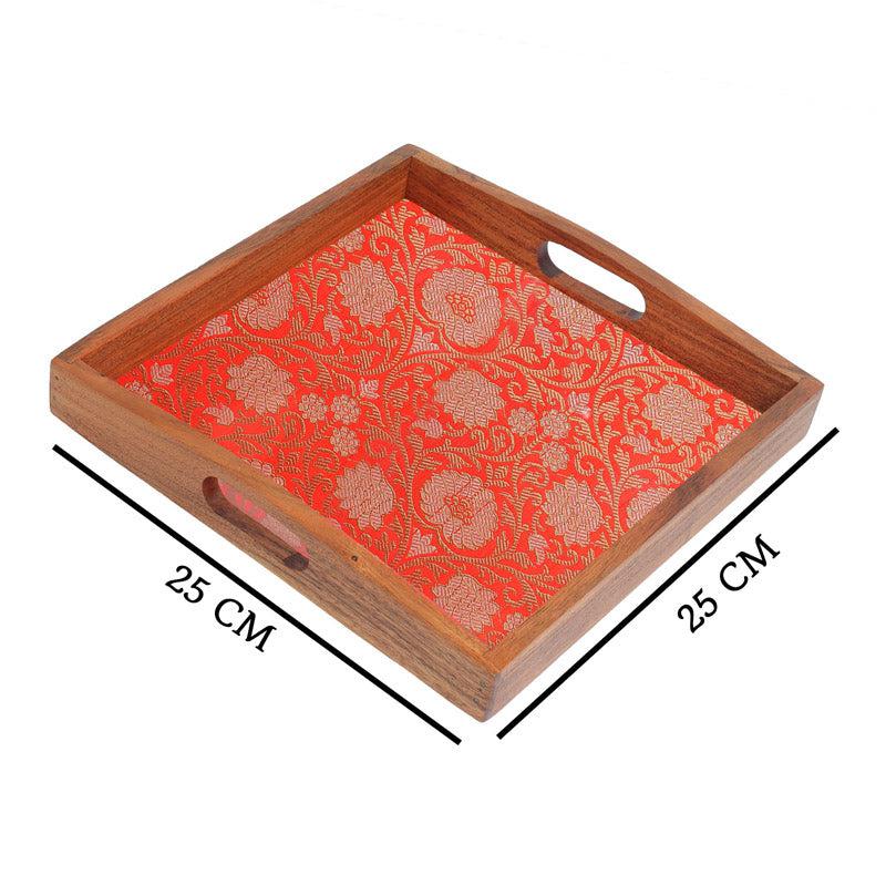 Buy Crimsa Bloom Square Serving Tray Serving Tray from Vaaree