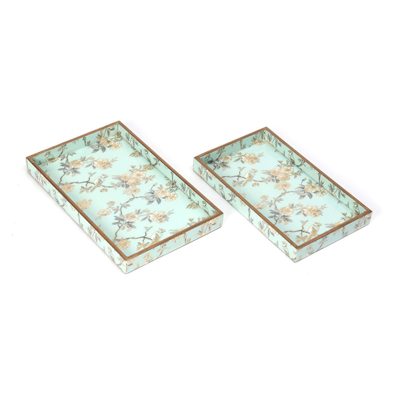 Buy Mughal Mural Regal Serving Tray - Set Of Two Serving Tray from Vaaree