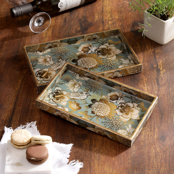 Buy Mughal Gaja Regal Serving Tray - Set Of Two Serving Tray from Vaaree