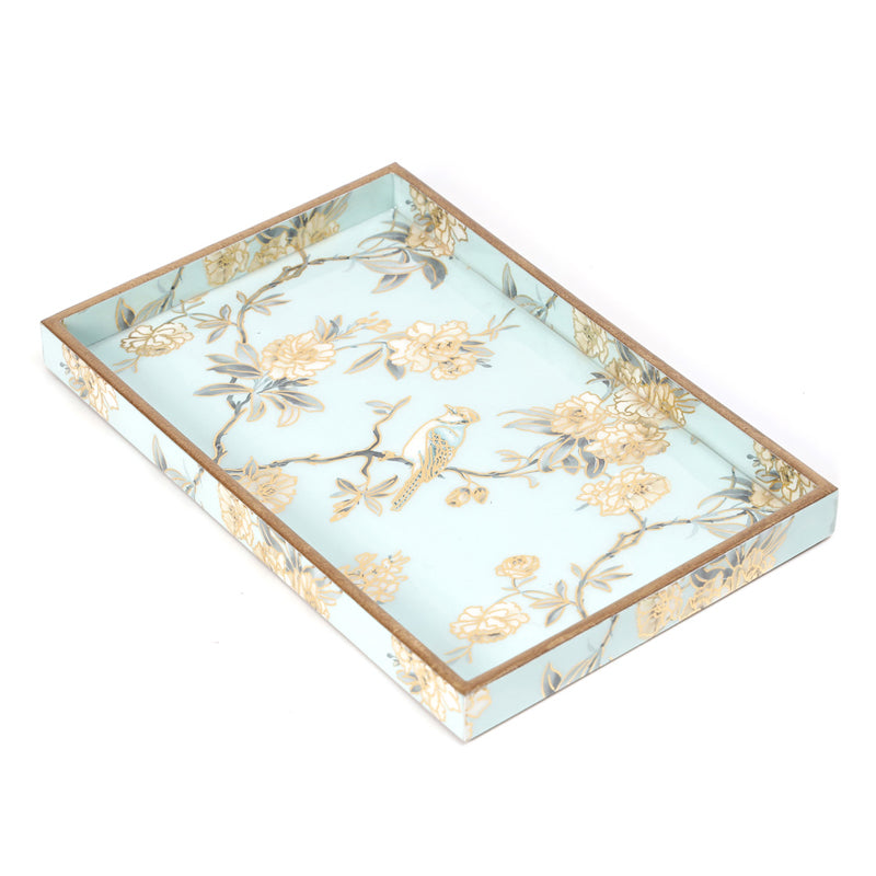 Buy Ebna Floral Serving Tray - Set Of Three Serving Tray from Vaaree