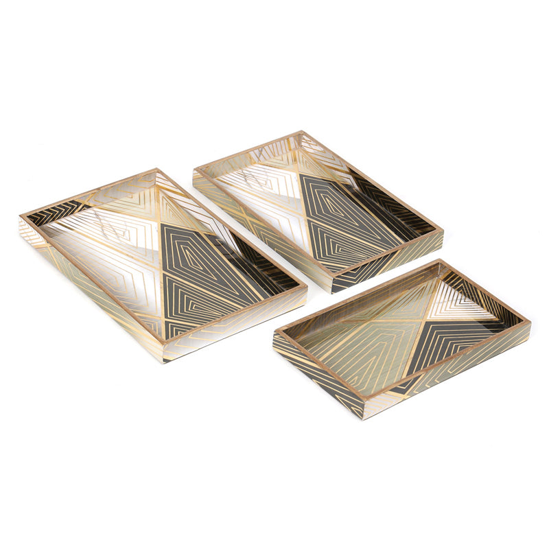 Buy Mysto Bird Garden Serving Tray - Set Of Three Serving Tray from Vaaree