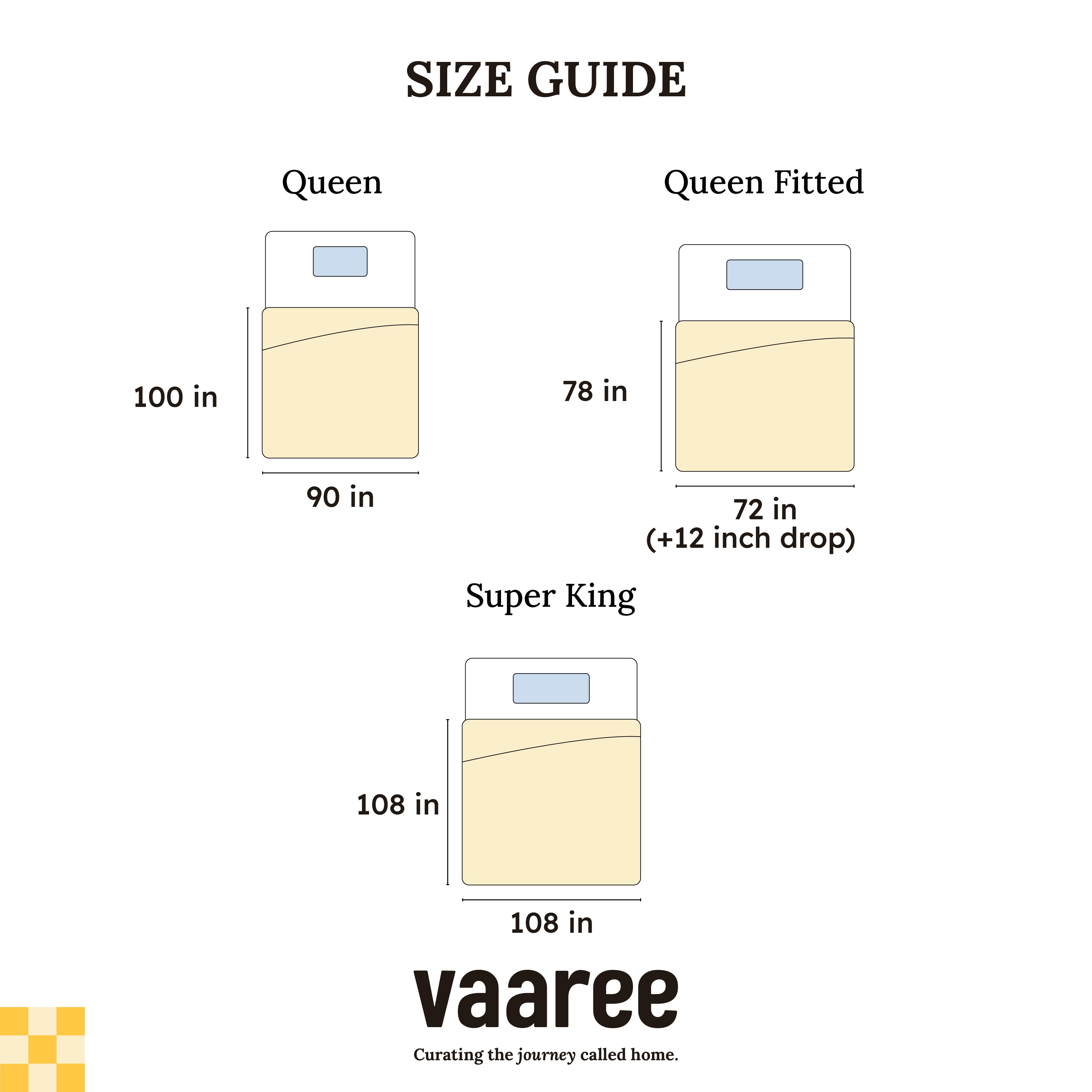 Buy Sanja Checkered Bedsheet - Yellow Bedsheets from Vaaree