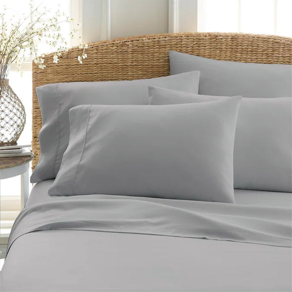 Sofia Egyptian Cotton Solid Bedsheet - Light Grey