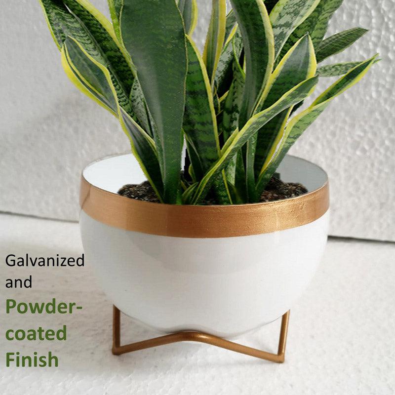 Buy Attva Metal Planter With Stand - White Pots & Planters from Vaaree