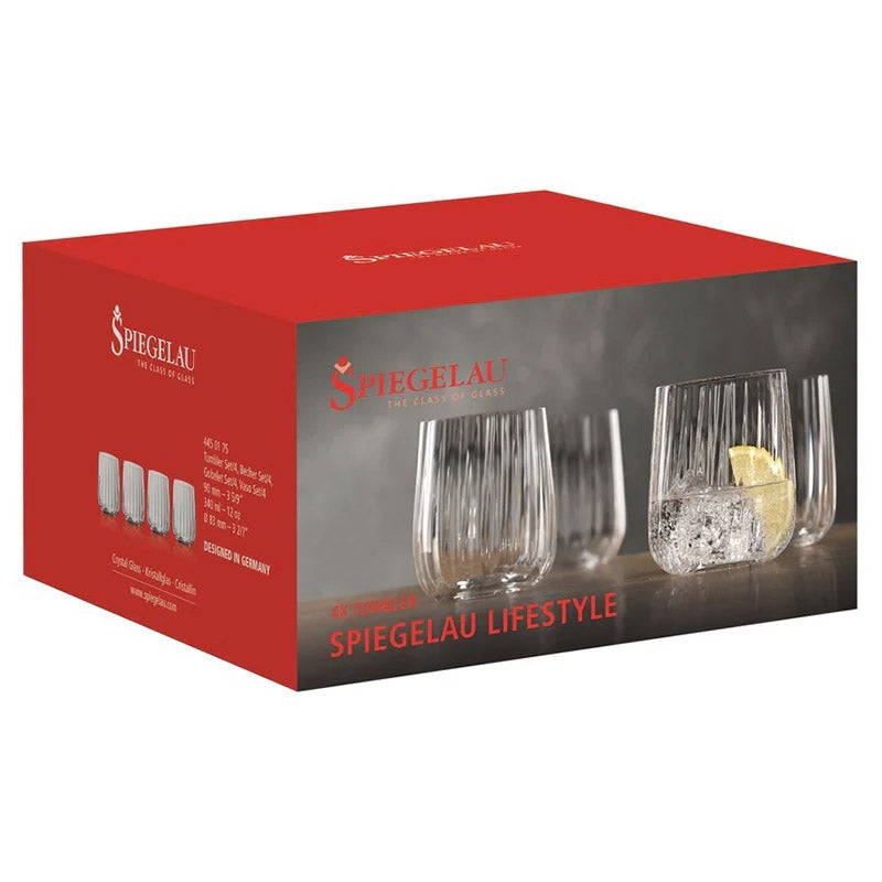 Buy Spiegelau Lifestyle Tumbler (340 ML) - Set Of Four Scotch & Whiskey Glasses from Vaaree