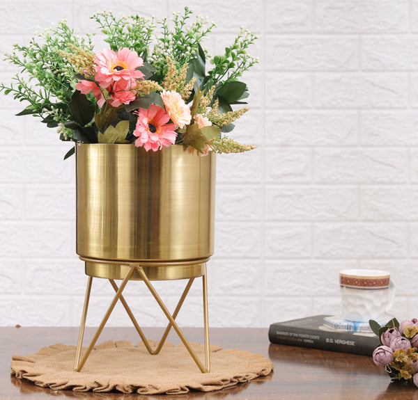 Buy Teodora Planter - Gold Pots & Planters from Vaaree