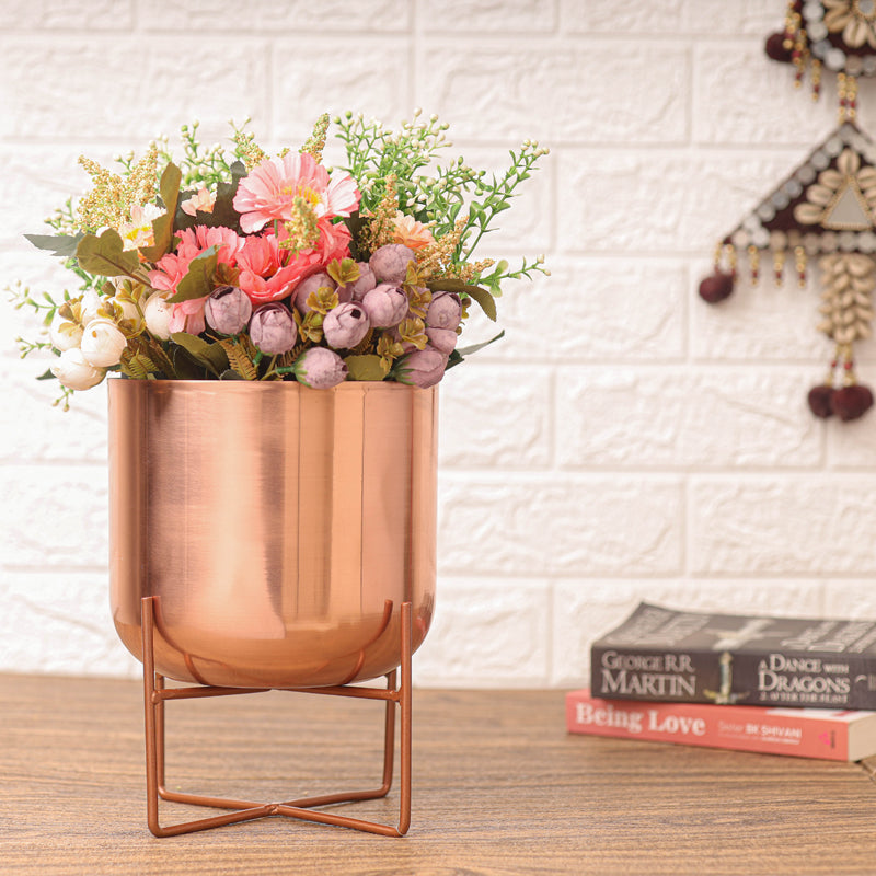 Buy Zeren Olive Planter - Rose Gold Pots & Planters from Vaaree